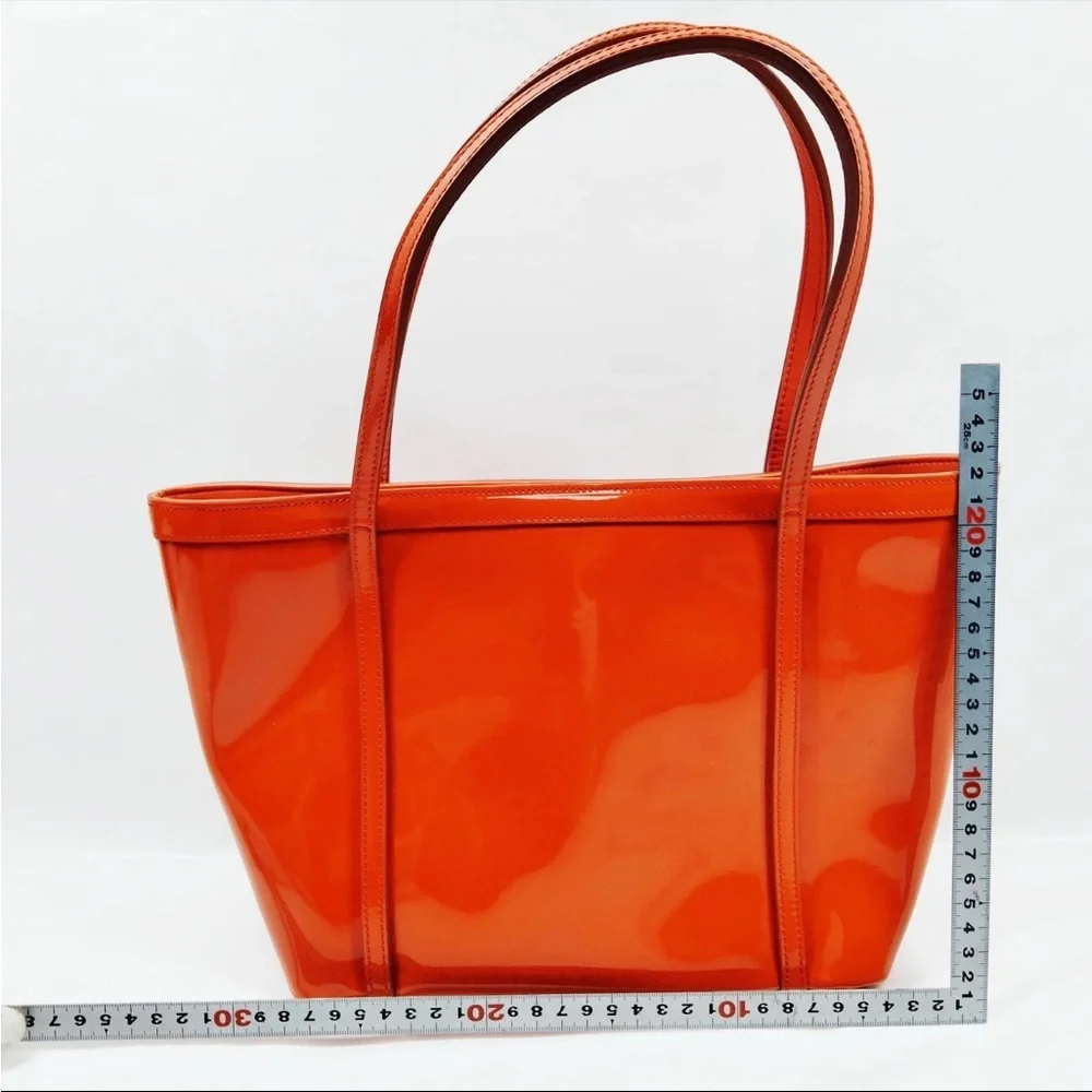 Dolce & Gabbana Orange Patent Leather Tote